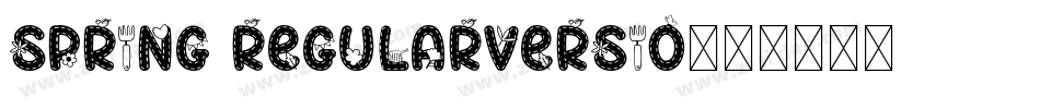 Spring RegularVersio字体转换